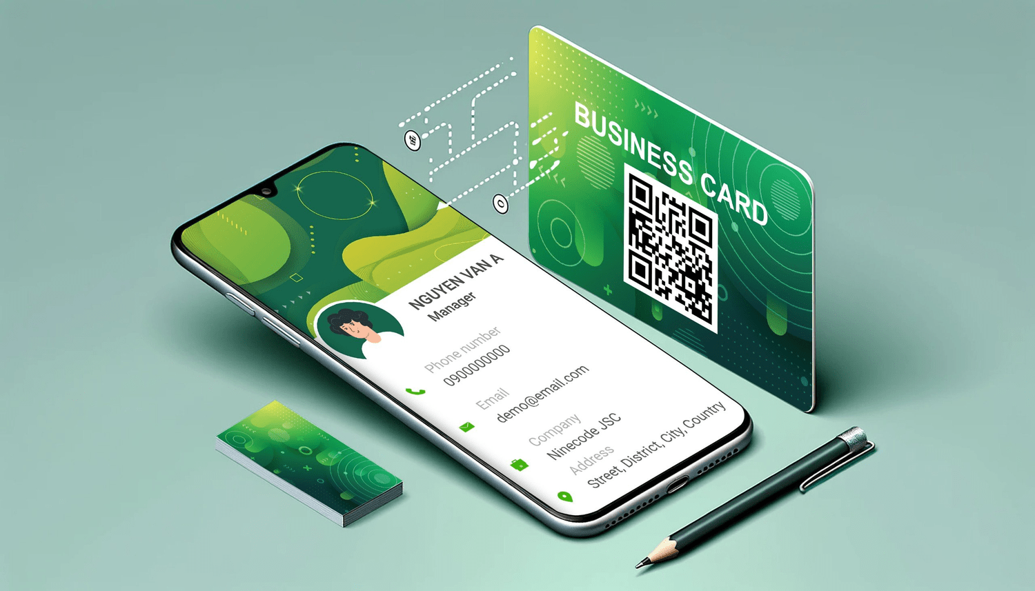E-card professionnelle connectée – Projet innovant